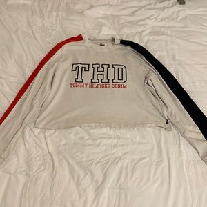 Tommy Hilfiger cropped, shirt! Size:L